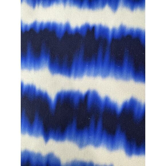 Athleta Del Mar Twister Tankini Top Size 32D /DD Blue White Criss Cross Back - Picture 8 of 8